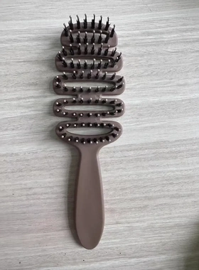 现货松塔猪鬃毛梳子护发梳蓬松按摩头部防静电顺发排骨梳养发
