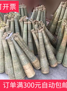 竹编装黄鳝鱼笼诱捕捉篓长条诱鱼笼子 捉鱼渔获竹笼装泥鳅竹篓