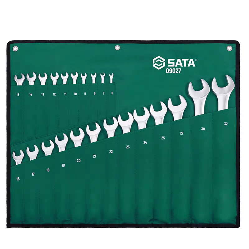 世达23件两用扳手09027 09026套装14件梅花开口抛光汽修全套工具