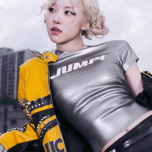 outfit stage shirt T恤女小众舞台服上衣 Hot top韩风短袖 girl