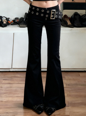 Trendy style micro flared jeans 潮流大排鸡眼装饰微喇牛仔裤女
