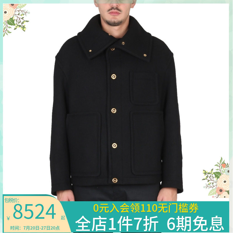 versace/范思哲新款男装美杜莎羊毛系扣短款夹克外套