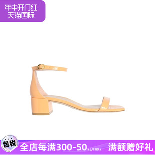 Weitzman新款 Stuart 一字扣凉鞋 牛皮粗高跟鞋 sw女鞋