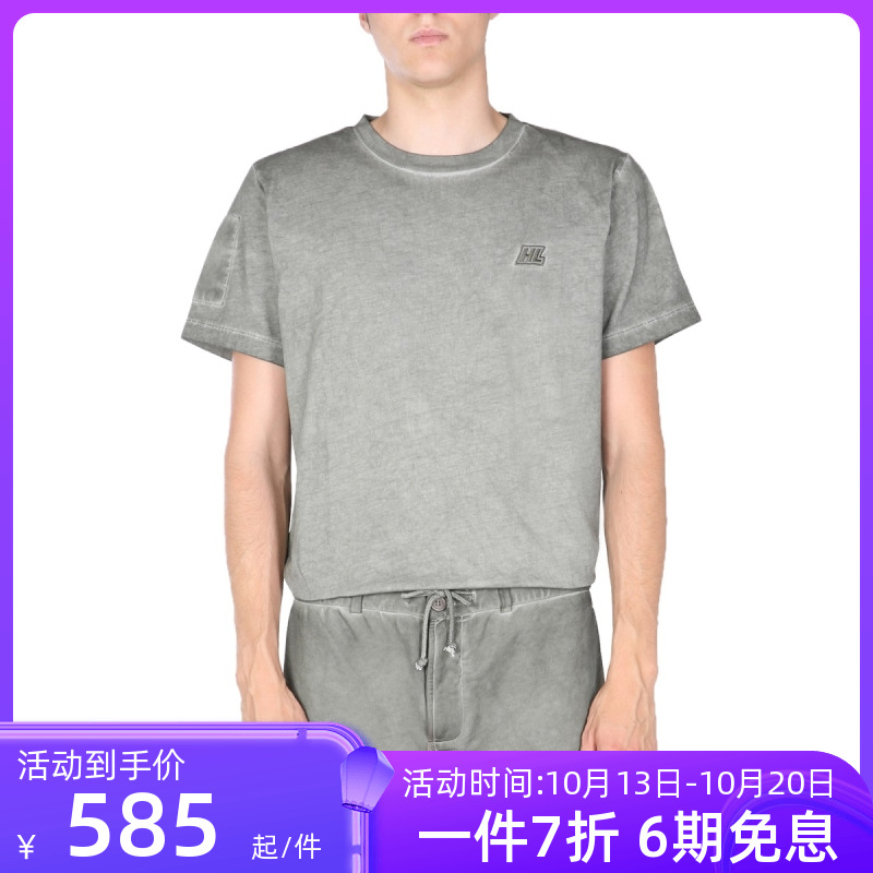 HELMUT LANG新款男款棉质圆领刺绣短袖T恤