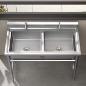 全套不锈钢水槽池盆厨房饭店洗菜盆洗手盆洗碗水池槽家用特厚304