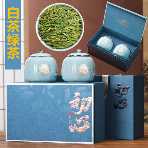 初心瓷罐礼盒正宗鲜爽珍稀白茶高山2025年新茶浓香型绿茶罐装250g