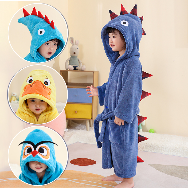 儿童浴巾浴袍带帽吸水a类