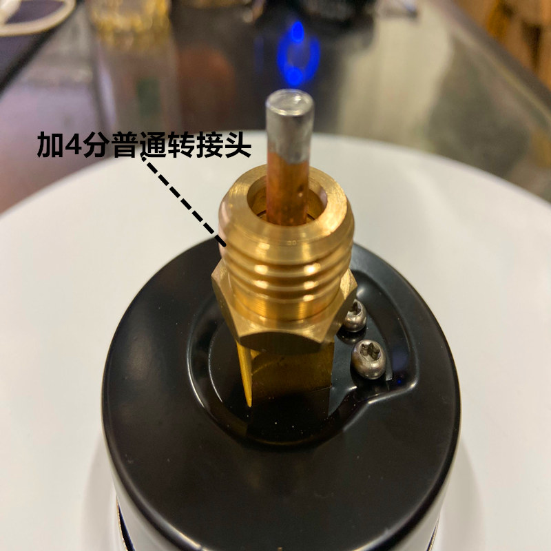 Y60轴向温度压力一体表地暖用压力表水压气压分水器0-120温压表