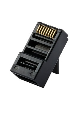 黑白色CAT5E超五类网线水晶头千兆RJ45网络接头镀金50U赛钢耐折弯