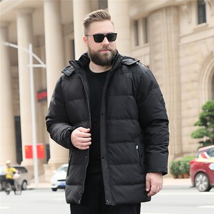 冬季中老年羽绒服男加肥加大码男装冬装胖爸爸加厚外套肥佬超大号