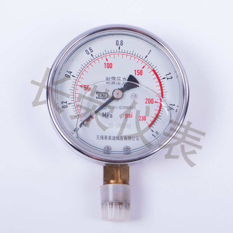 耐震机油压力表YN100抗震液压表防震水压表油压表25MPa气压表包邮