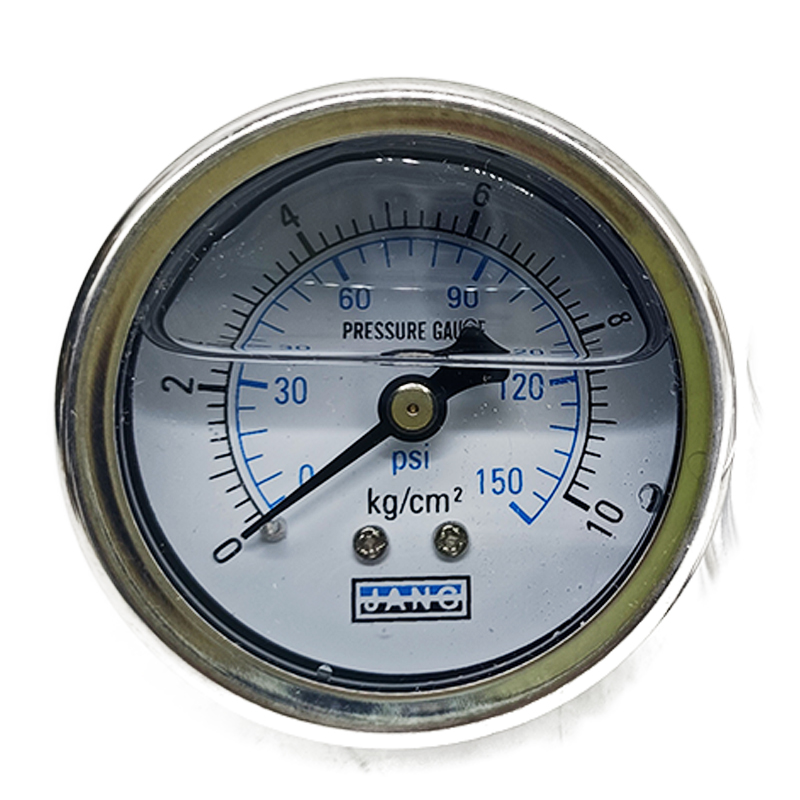 YN-50Z不锈钢外壳轴向耐震压力表背出抗震油压液压表0-10KG表盘50