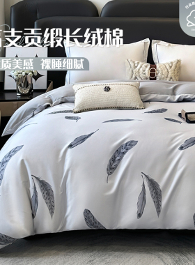 新疆长绒棉贡缎被套纯棉单件180x200cm全棉被罩248x248大尺寸定做