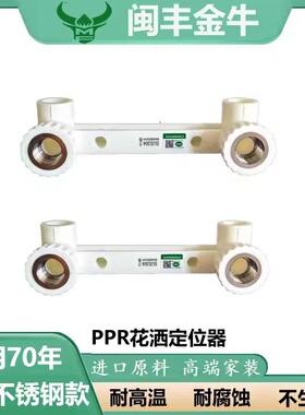 PPR管件双联内丝弯头三通25热熔4分20花洒定位器闽丰金牛水管配件