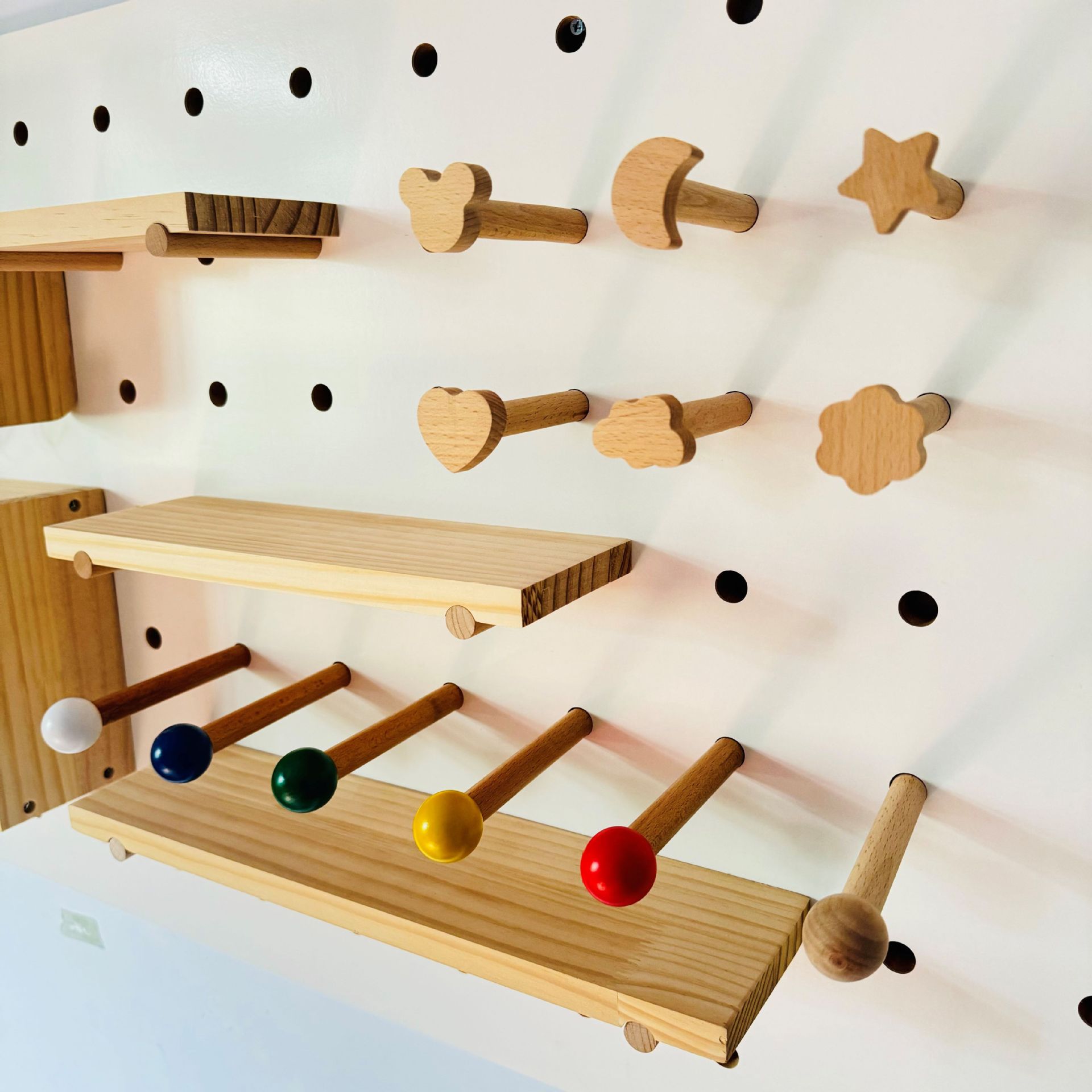 实木洞洞板装饰配件挂件置物架