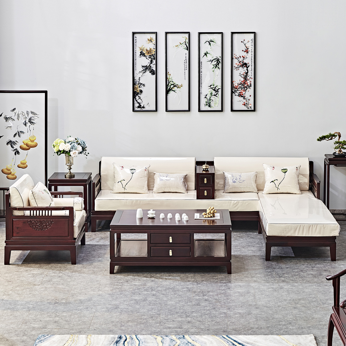 古尚古新中式榫卯结构全实木