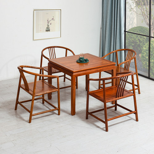 花梨木新中式风刺猬紫檀八仙桌