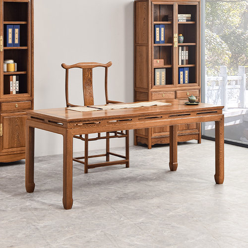 古尚古鸡翅木新中式画案书法桌