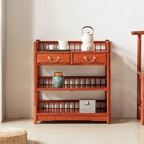 古尚古刺猬紫檀新中式实木餐边柜