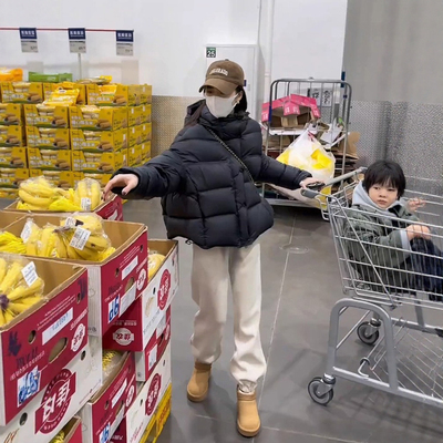 羊羔绒休闲卫裤女秋冬新款大码宽松显瘦束脚哈伦裤加绒加厚运动裤