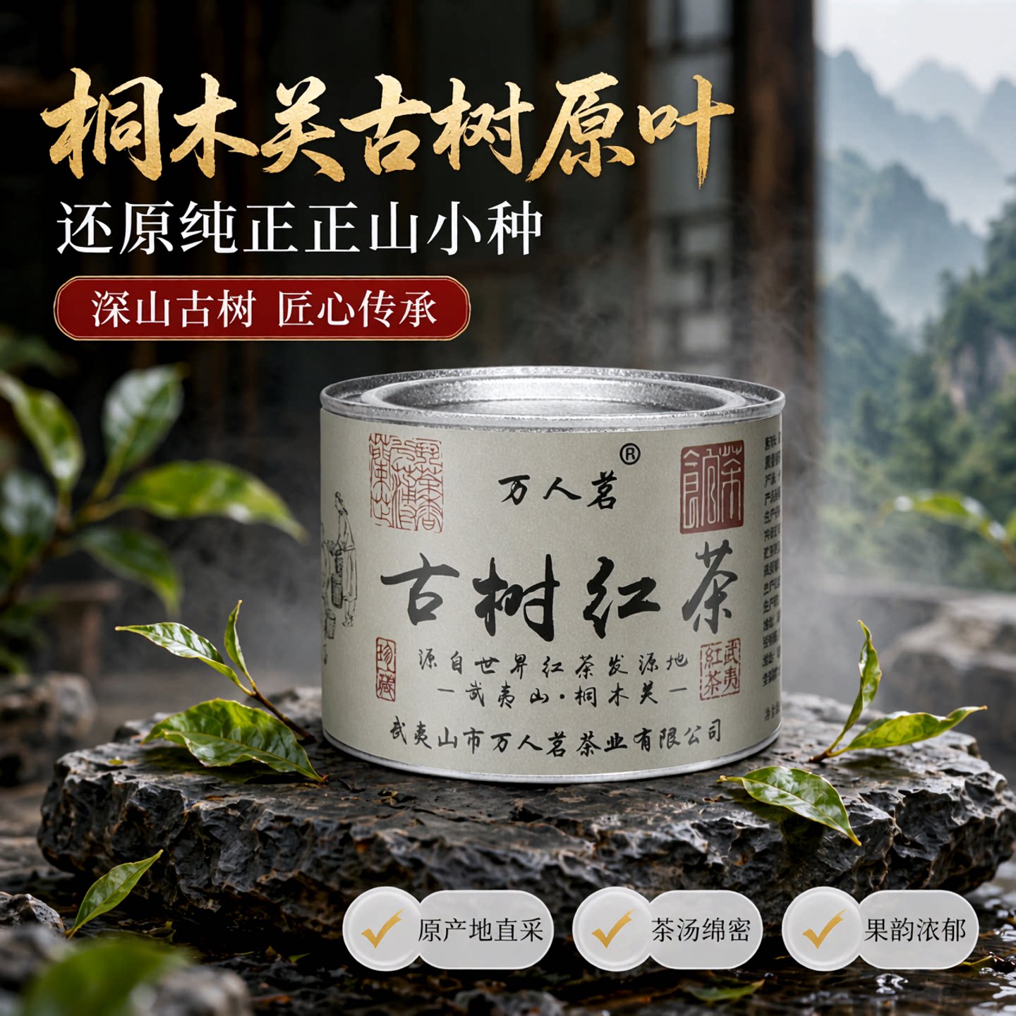 古树红茶正山小种红茶50g万人茗图片