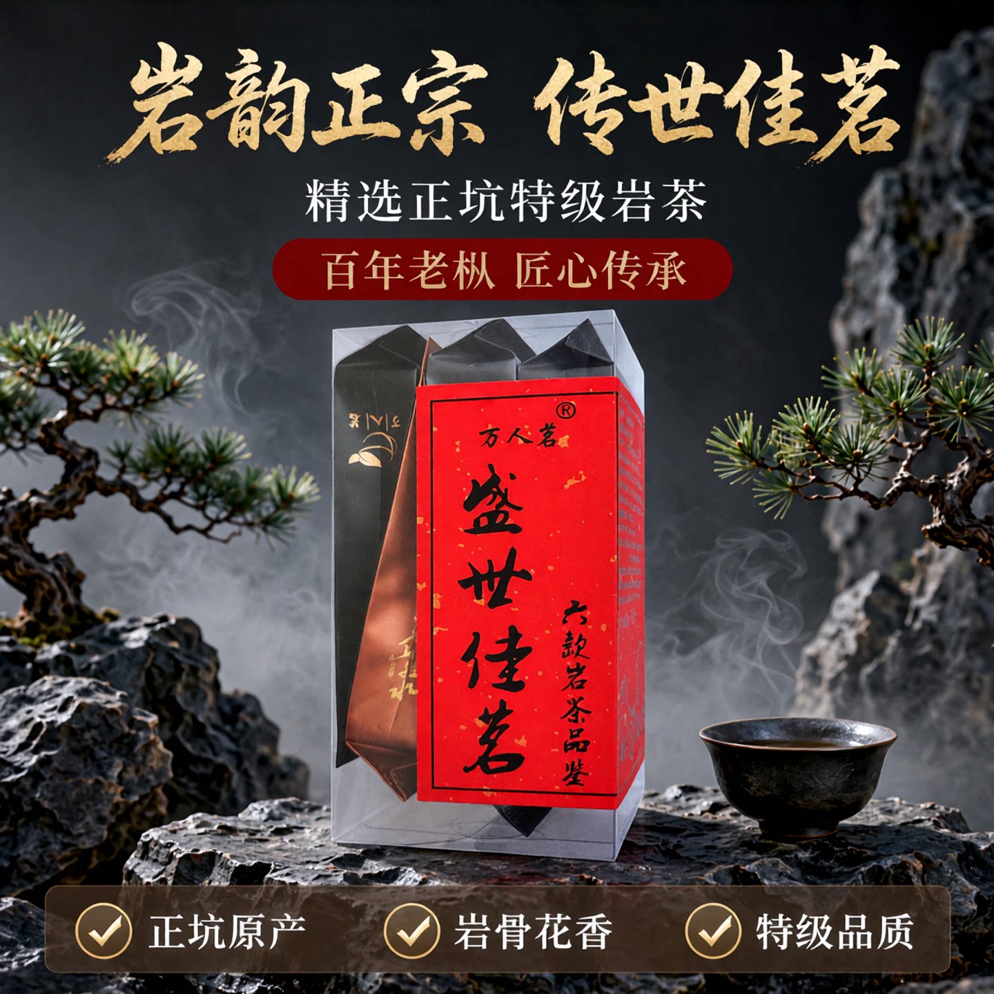 万人茗盛世佳茗6款正岩产区岩茶图片