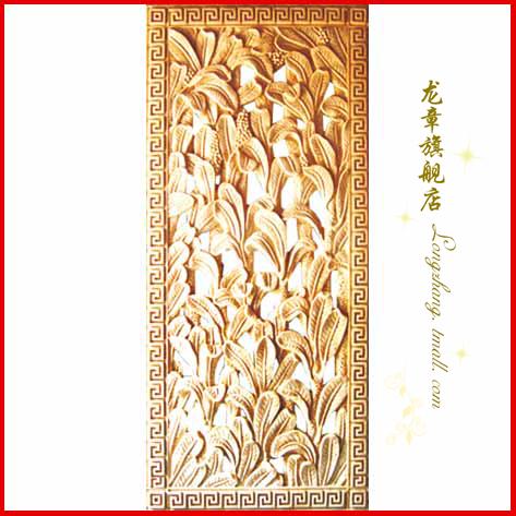 上海龙章 中式砂岩透光屏风 背景墙 透光玄关门-丰收果屏风B