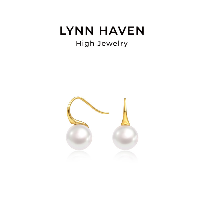 LynnHaven麟玟 EARTH高跟鞋 18K金Akoya海水珍珠耳钉耳饰新年礼物,珠宝/钻石/翡翠,耳饰,淘宝优惠券,粉丝福利购,淘宝优惠卷