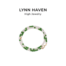 LynnHaven麟玟 EARTH葫芦18K金Akoya海水珍珠颈链葫芦扣双层链