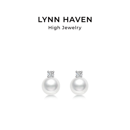 LynnHaven澳白海水珍珠18K金耳饰