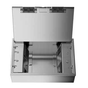 英普国际超薄地插不锈钢开启式纯平隐形平面二位五孔地插座200型