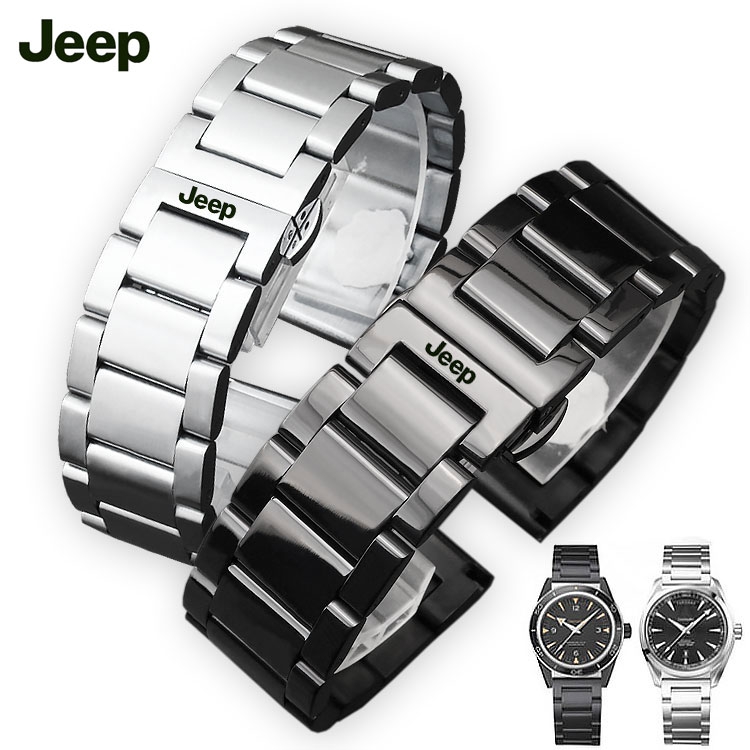 適用吉普J(rèn)EEP手表帶鋼帶男HY-WS02C JPW64603 FERACE精鋼表鏈22mm