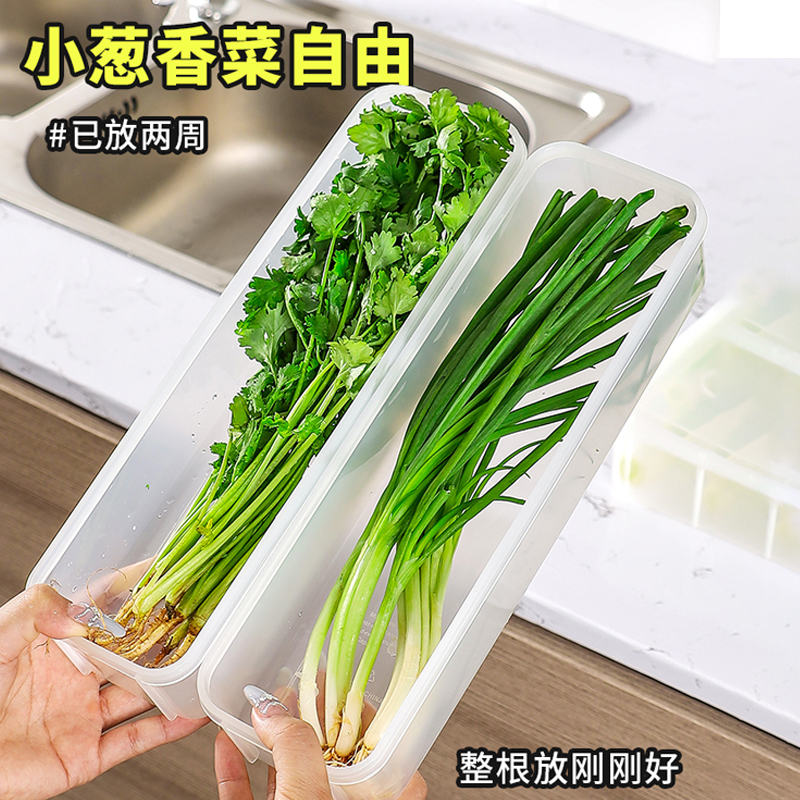 香菜大葱小葱保鲜盒冰箱收纳芫荽整根保鲜神器食品级面条鸡蛋备菜