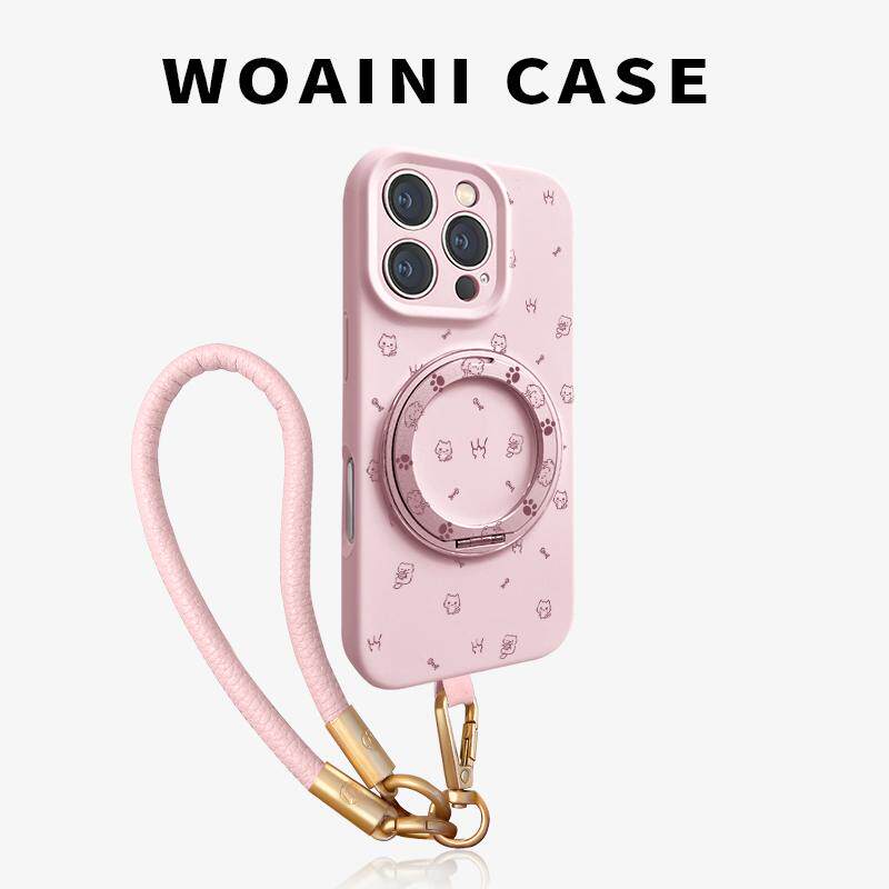 【Magsafe磁吸支架】适用苹果16pro手机壳16液态硅胶iPhone15plus纯色波点猫咪14promax手绳13全包防摔12柔软