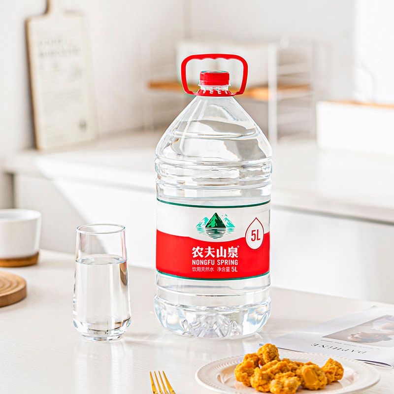农夫山泉家庭桶装水5L*2/4桶4L*2/4天然弱碱大瓶饮用5升非矿泉水
