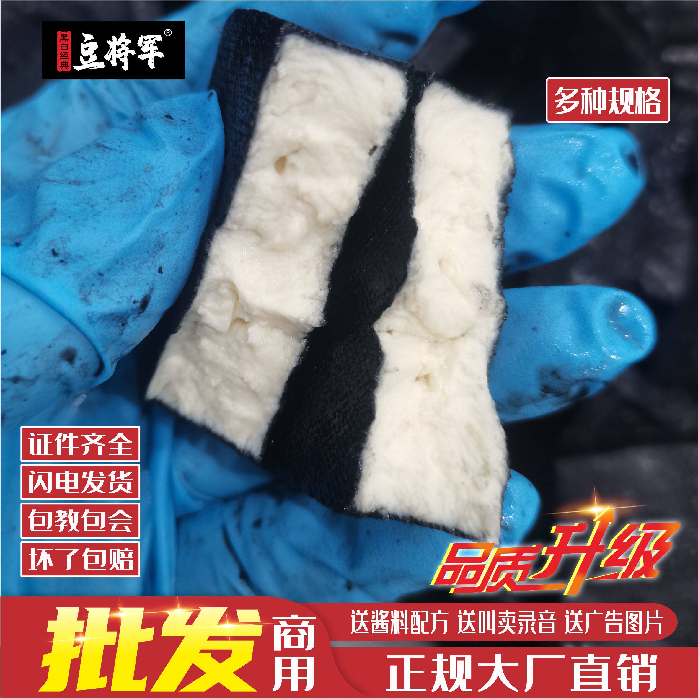 豆将军正宗老长沙臭豆腐商用生胚半成品灌汤油炸摆摊开店湖南特产