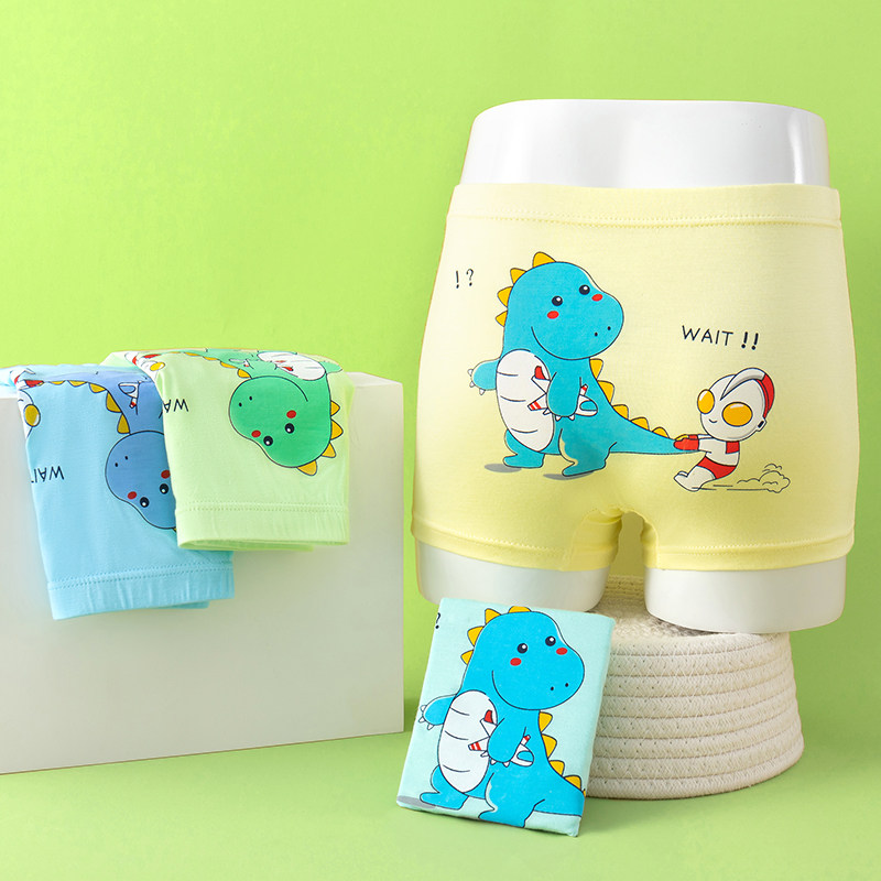 男童3-9岁莫代尔内裤a类平角裤小童卡通可爱底裤男童宝宝四角短裤