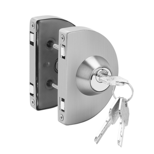 固钛木门有框门锁商铺大门单双推拉移门钩锁铝合金边框门中央锁具