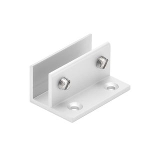 固钛无框玻璃固定夹免打孔钢化门铝夹角码亚克力板LF型固定夹