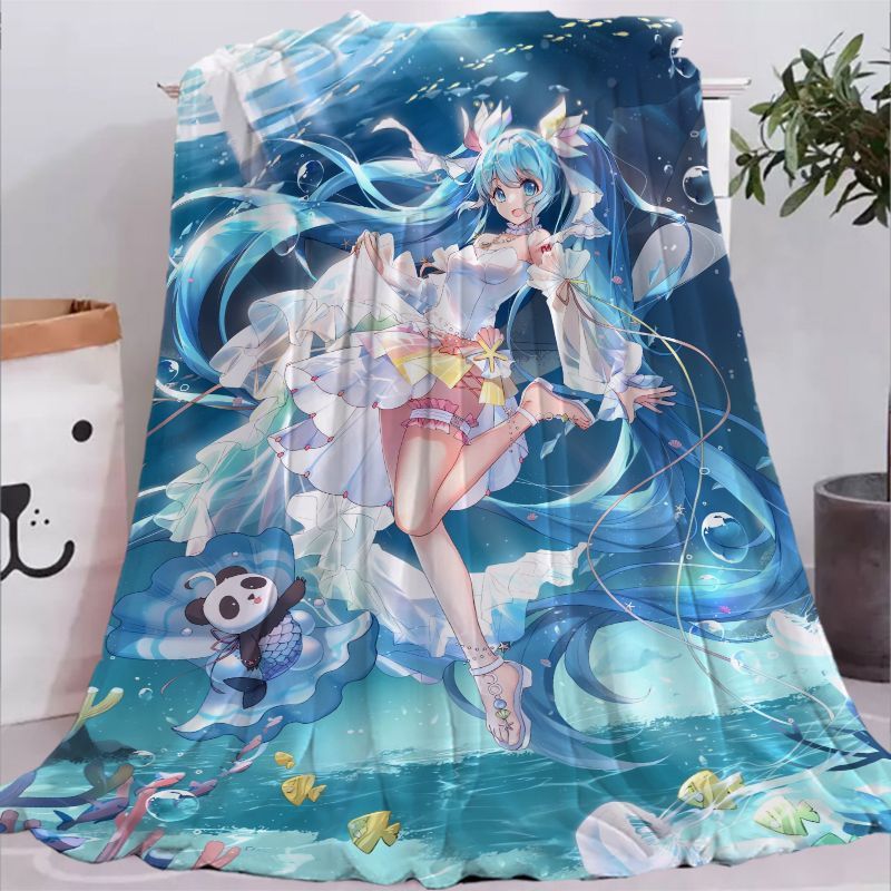 初音未来法兰绒毛毯二次