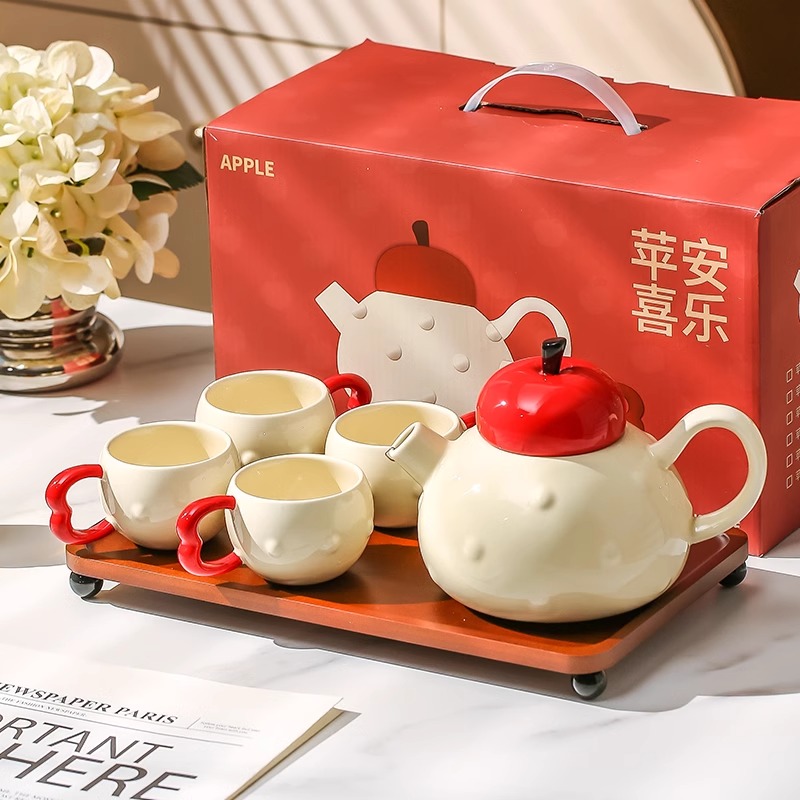 茶具套组家用2025新款高级感陶瓷茶壶茶杯茶盘乔迁新居水具套装