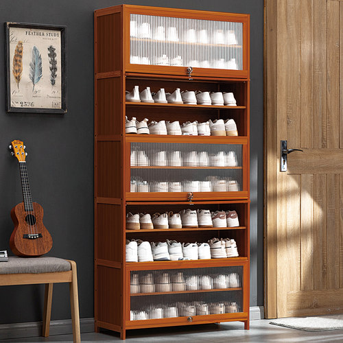 宿舍卧室实木防尘小户型鞋架子