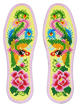 三角花边十字绣鞋垫买十送五