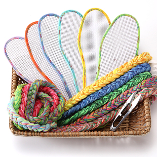 花边鞋垫十字绣白底新款手工自己绣七层棉布2025半成品带针线刺绣