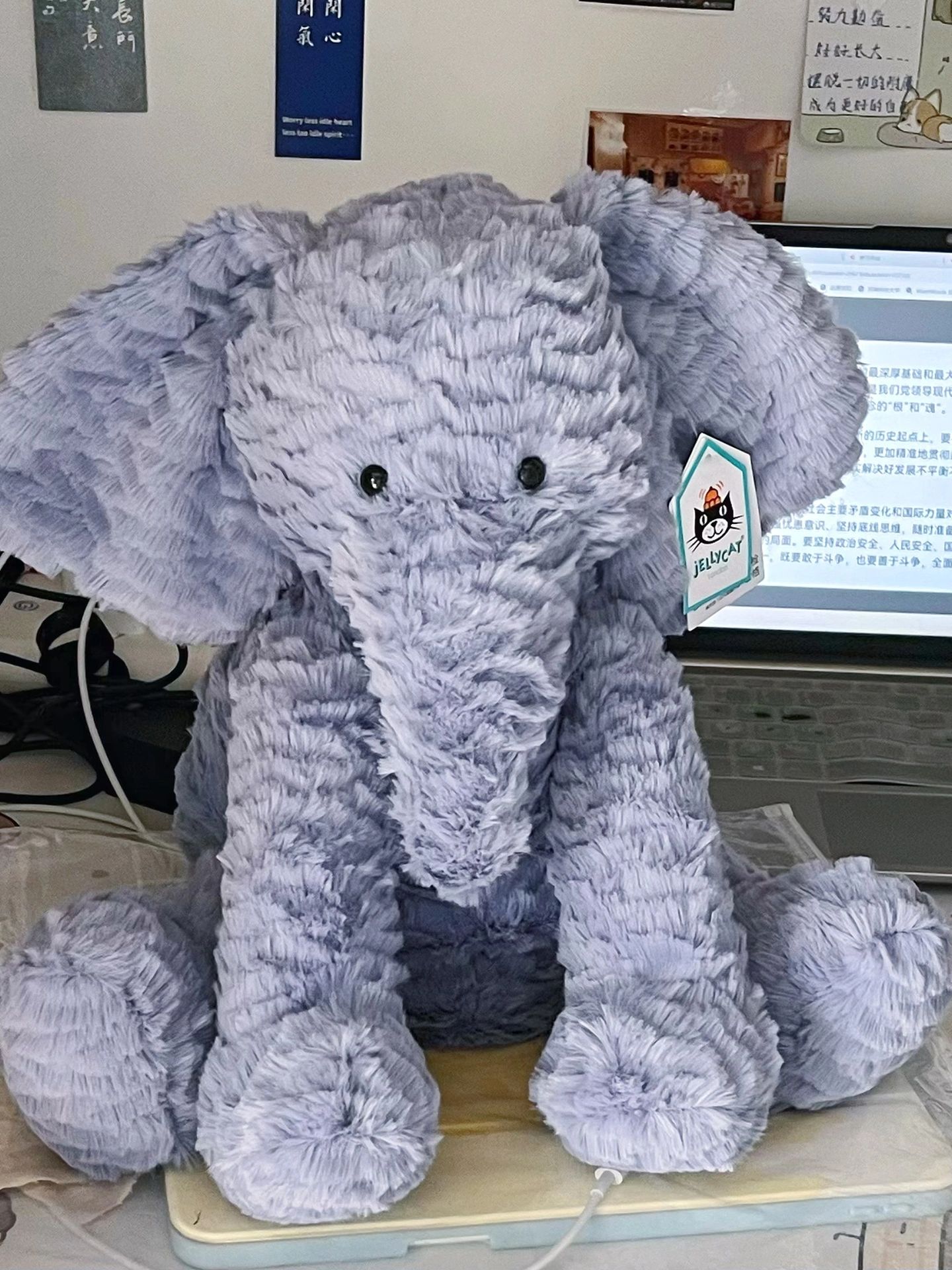 现货英国正品Jellycat波浪毛大象超柔软狮子猴子小狗毛绒玩具公仔