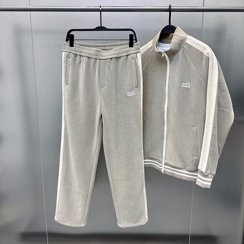 灯芯绒休闲针织套装长袖宽松外套