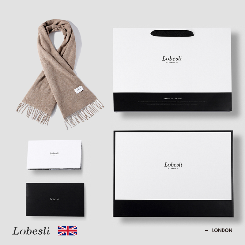 lobesli英伦情侣羊毛围巾礼盒