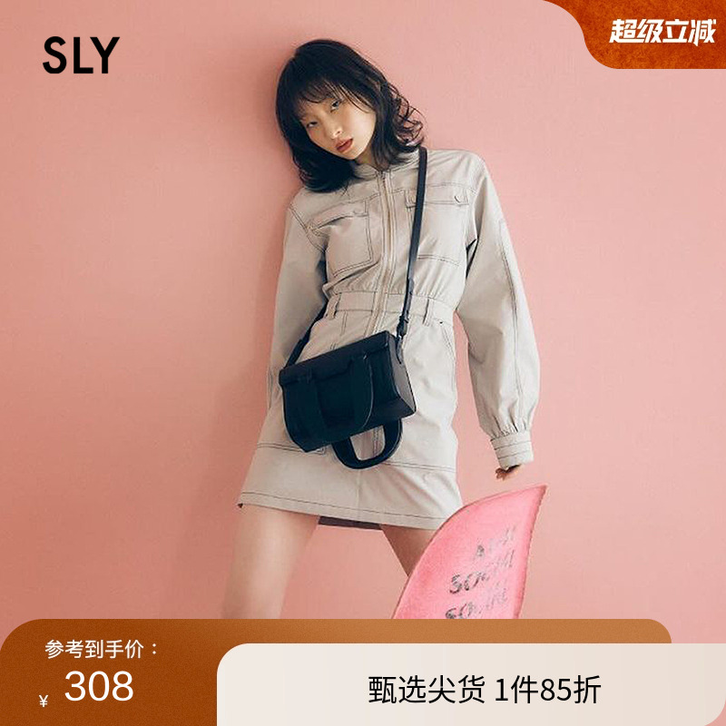 SLY工装休闲风设计感缝线连衣裙