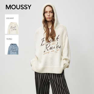 25秋季 MOUSSY 新品 甜酷字母毛针织衫 1028 028IAZ70 赵露思同款