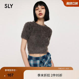 软糯毛绒针织衫 SLY 春季 简约通勤风修身 4760 女030GAY70